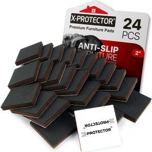 X-Protector Rubber Grip Furniture Leg Protectors, 24-Piece