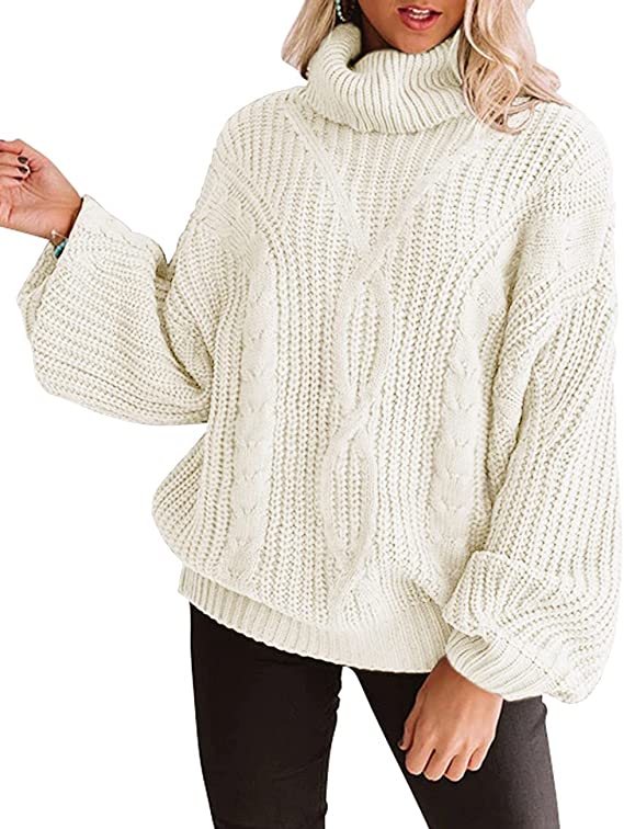 ZESICA Ultra-Warm Stretchy Women’s Turtleneck Sweater