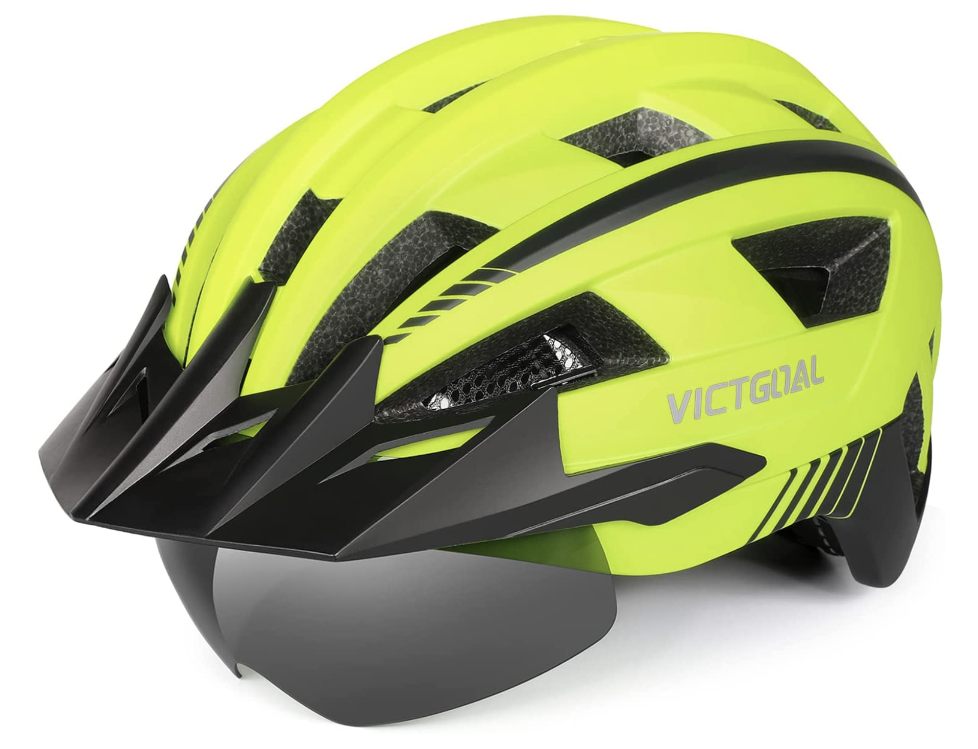 VICTGOAL VG110 Rear Light & Removable Goggles & Visor Bike Helmet