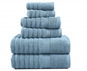LANE LINEN Luxury Ribbed Bath Towels, 6-Pack