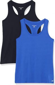 Amazon Essentials Stretch Tank Top Plus-Size Workout Tops For Women, 2-Pack