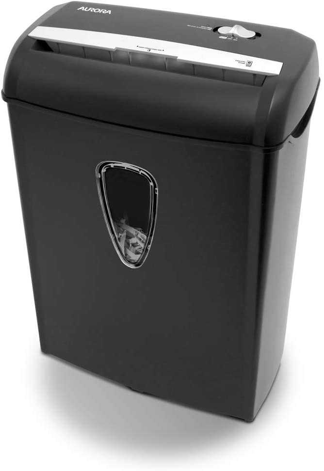 Aurora AS890C Safety Angled Feed 8-Sheet Crosscut Paper Shredder