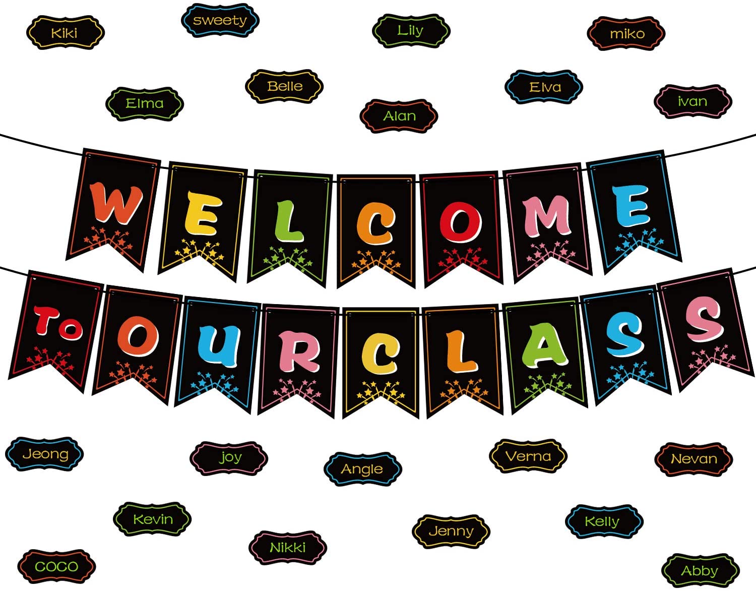 Blulu Multi-Purpose Cards & Welcome Chalkboard Banner