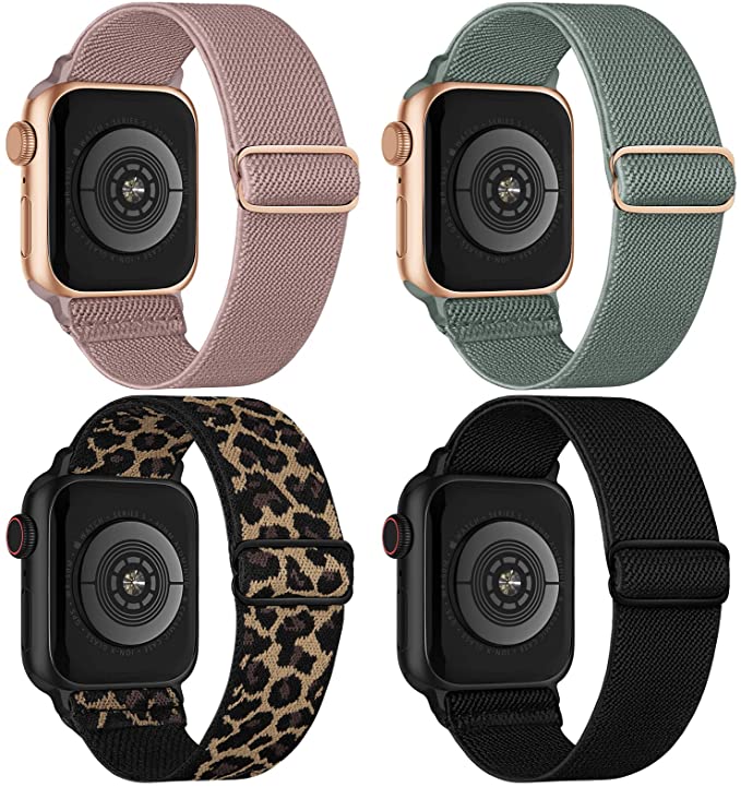 ‎CCnutri Breathable Stretchy Nylon Apple Watch Bands, 4-Pack