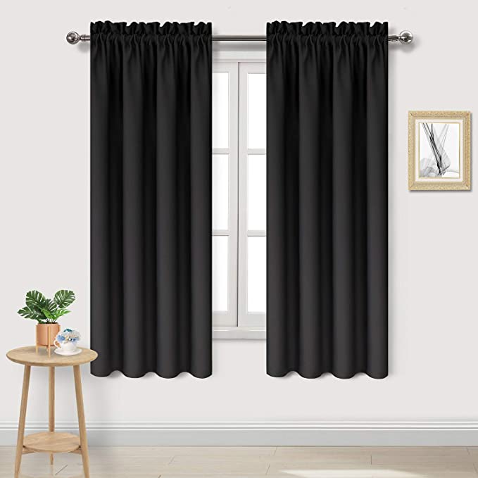 DWCN Double Rod Pocket Energy-Saving Living Room Curtains, 42×63-Inch