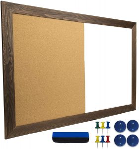 Excello Global Products Combination Dry Erase & Cork Large Bulletin Board