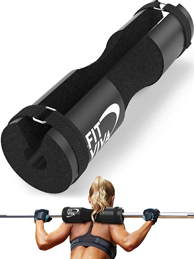 Lunges & Hip Thrusts – Black Professional Squat Bar Pad Versatile Anti Slip Weight Bar Pad Is Great For Squats Portable Thick Foam Barbell Cushion Designed To Fit All Standard & Olympic Barbells 