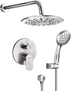 GABRYLLY 3-Setting Rain & Handheld Shower Faucet, 8-Inch