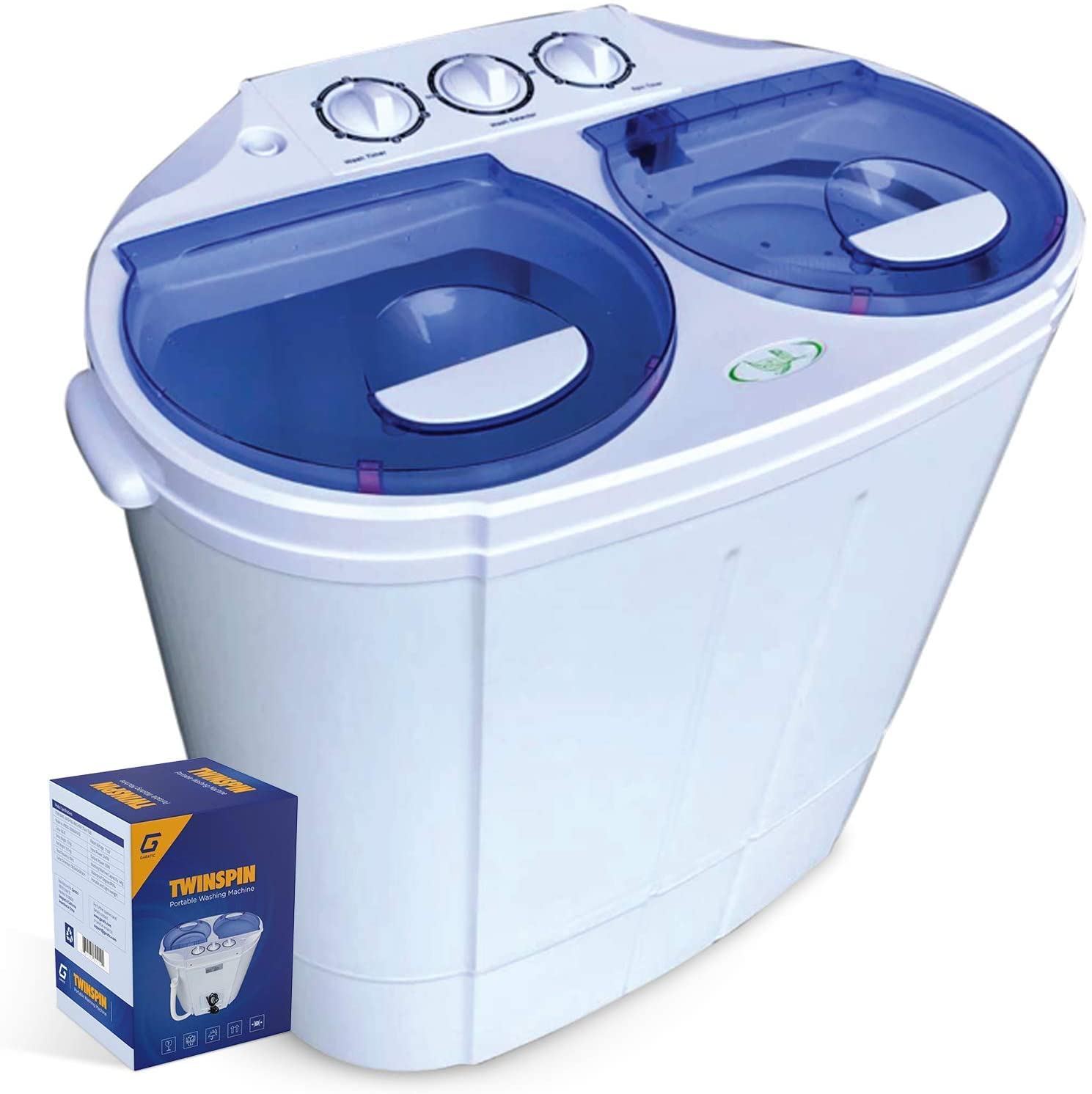 Garatic Dual Function Twin Tub Portable Washing Machine For Apartments