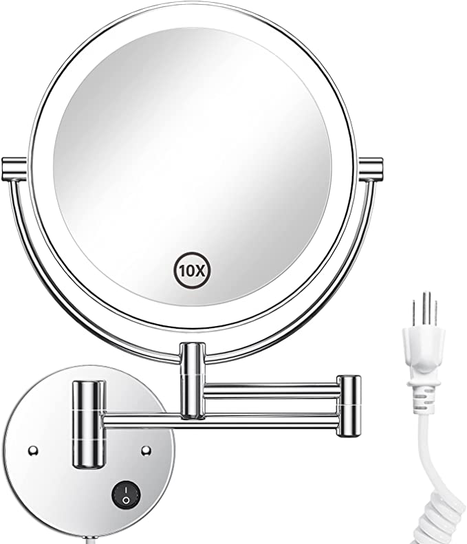 Gospire Stainless Steel Makeup Mirror With Lights