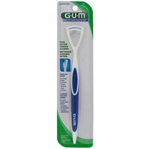 GUM – 760 Narrow Head Long Handle Brush & Tongue Scraper
