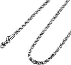 HolyFast Twist Style Polished Stainless Steel Chain Necklace