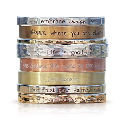 IF Only Pretty Personalized Material & Text Engraved Bracelet