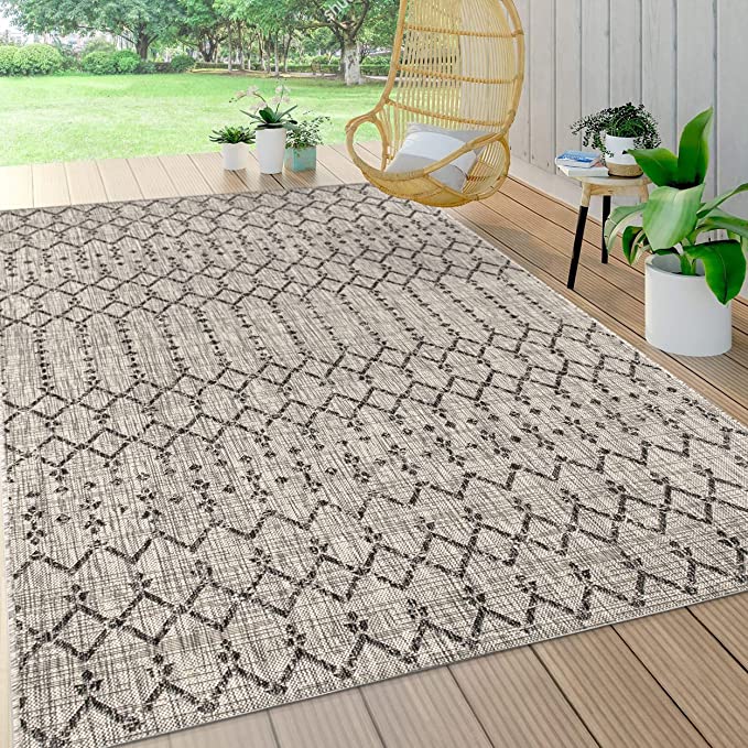 JONATHAN Y Stain-Resistant Low-Pile Outdoor Rug