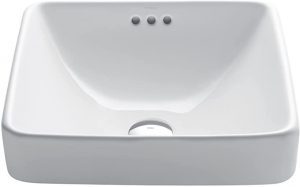 Kraus KCR-281 Non-Porous Porcelain Traditional Bath Sink, 16-Inch