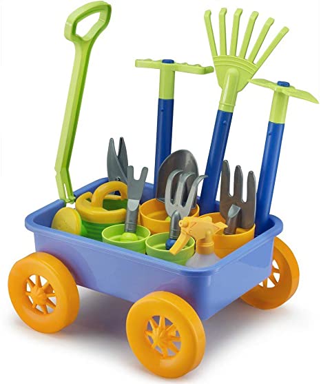 Liberty Imports Swivel Gardening Wagon For Kids Set