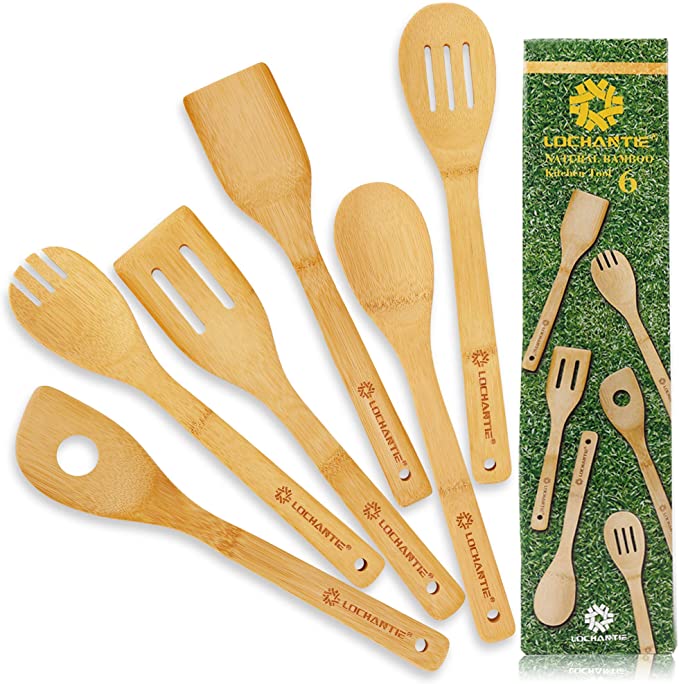 Lochantie Easy Clean Wooden Spoon & Spoon Set, 6-Piece