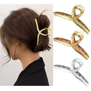 Molans Claw Jaw Hair Barrettes, 3-Pack