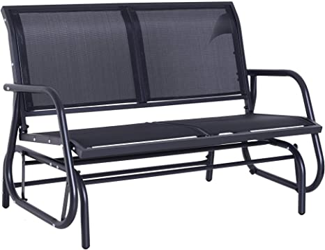 Outsunny Wear-Resistant Mesh Porch Glider
