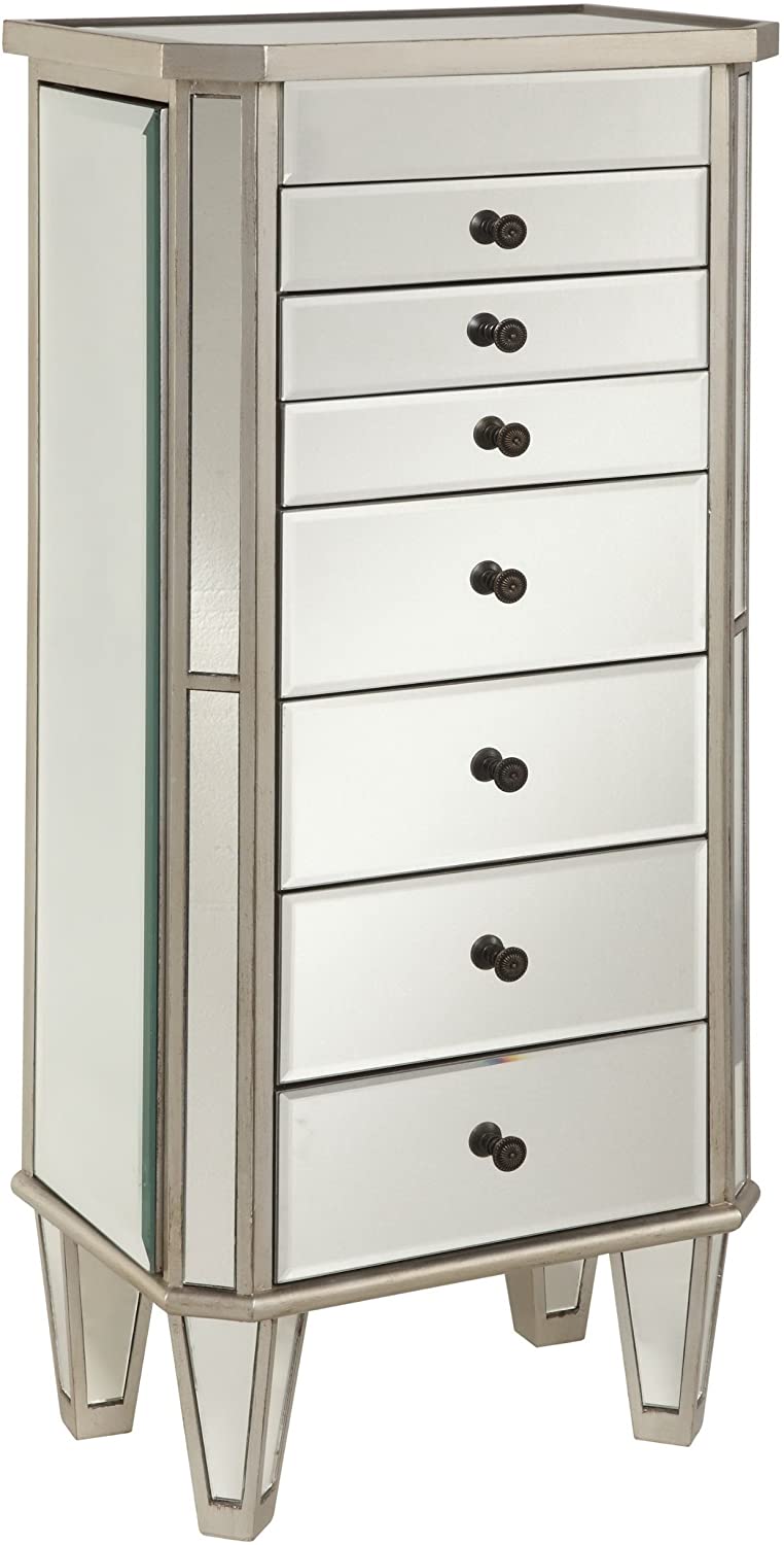 Powell Mirrored-Facade Jewelry Armoire