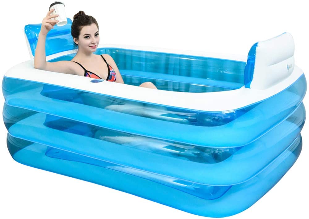 PPBathtub 2-Person Inflatable Travel Bathtub, 63-Inch