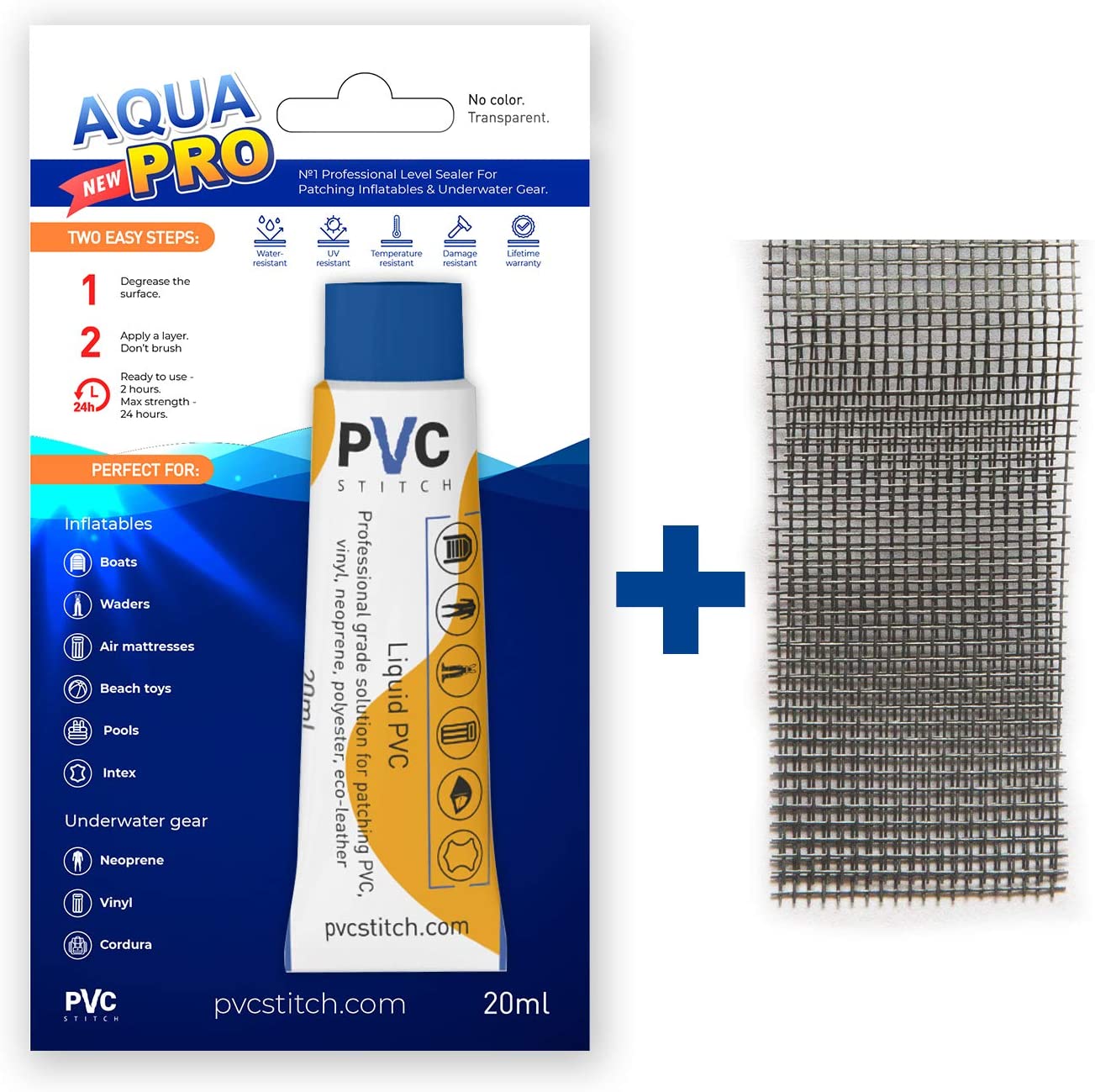 PVC Stitch AquaPro Liquid PVC & Mesh Inflatables Patch Kit