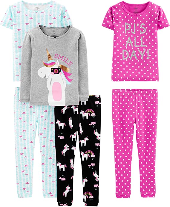 Simple Joys by Carter’s Coordinating Pajamas For Girls, 6-Piece