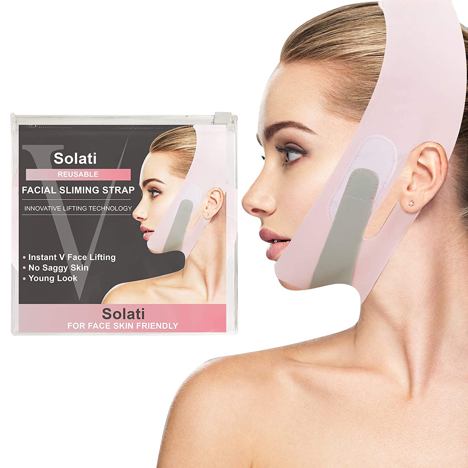 Solati Breathable Latex-Free Face Slimming Band