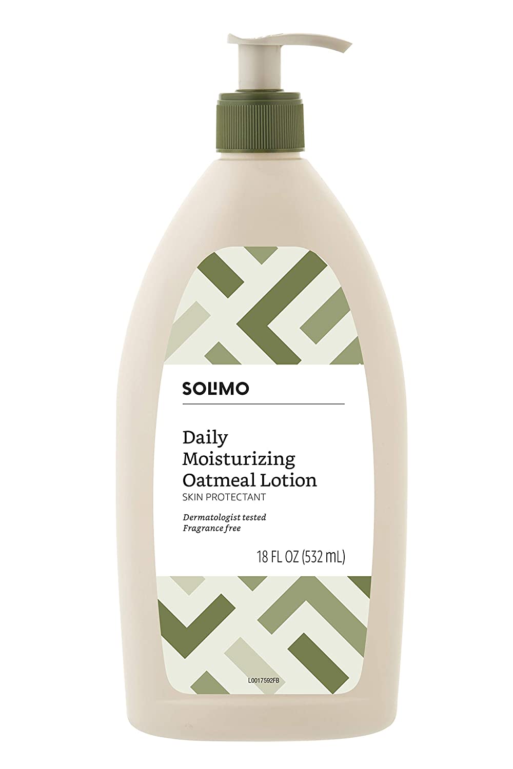Solimo Hypoallergenic Oatmeal Lotion Fragrance-Free Moisturizer