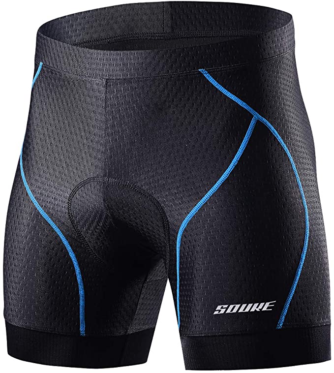 Souke Sports 4-D Padded Stay-Put Legs Second Skin Men’s Bicycle Shorts