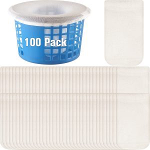 Tegeme Tear-Resistant Pool Filter Socks, 100-Count