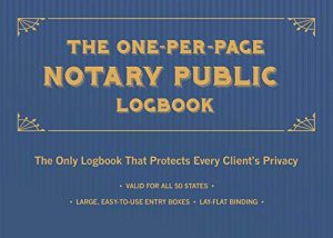 Ulysses Press One-Per-Page Large Type Notary Public Record Book