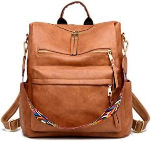 ZOCILOR 2-In-1 Soft Vegan Leather Convertible Backpack Purse