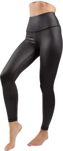 90 Degree By Reflex High-Shine Ankle-Length Faux Leather Leggings