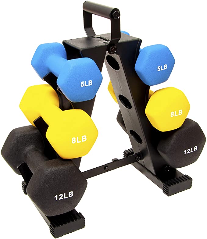 BalanceFrom Neoprene-Coated Dumbbell Weight Set, 3-Pairs