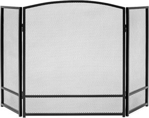 Best Choice Products Rustic Steel-Mesh Fireplace Screen, 29-Inch