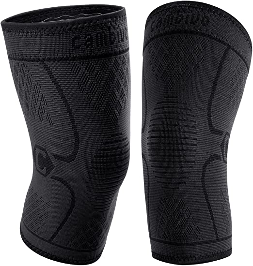CAMBIVO Anti-Slip Knee Compression Sleeves, 2-Pack
