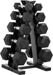 CAP Anti-Roll Dumbbell Weight Set, 5-Pairs