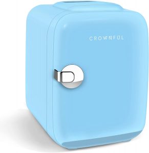 CROWNFUL Freon-Free & Eco Friendly Blue Mini Fridge
