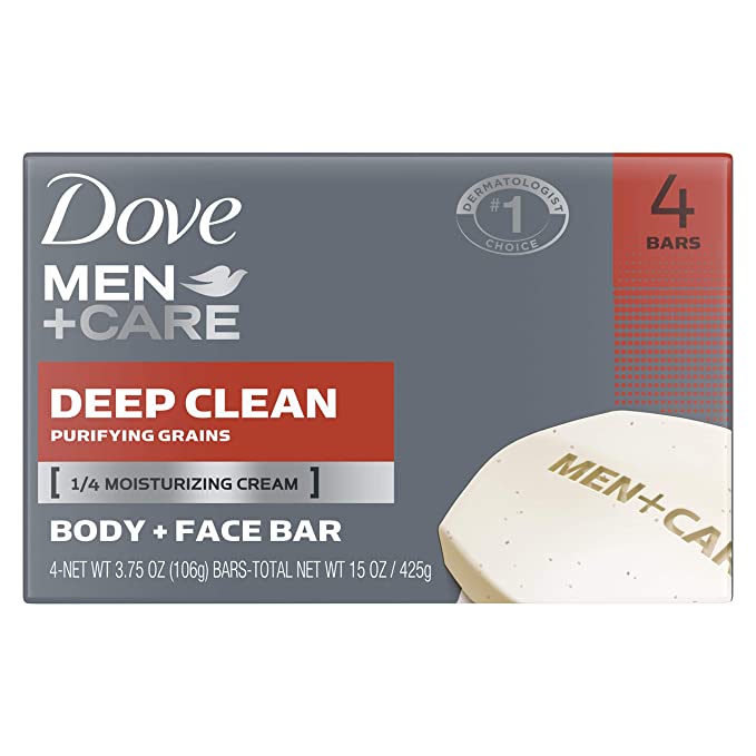 DOVE MEN+CARE Purifying Grains Face Wash Bar