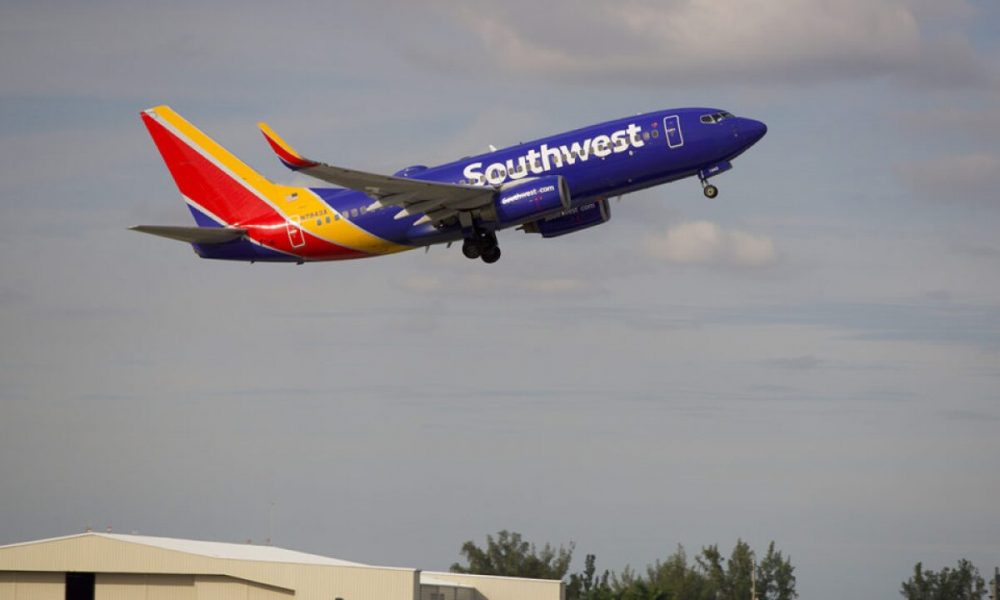 Southwest Airlines flight taking off