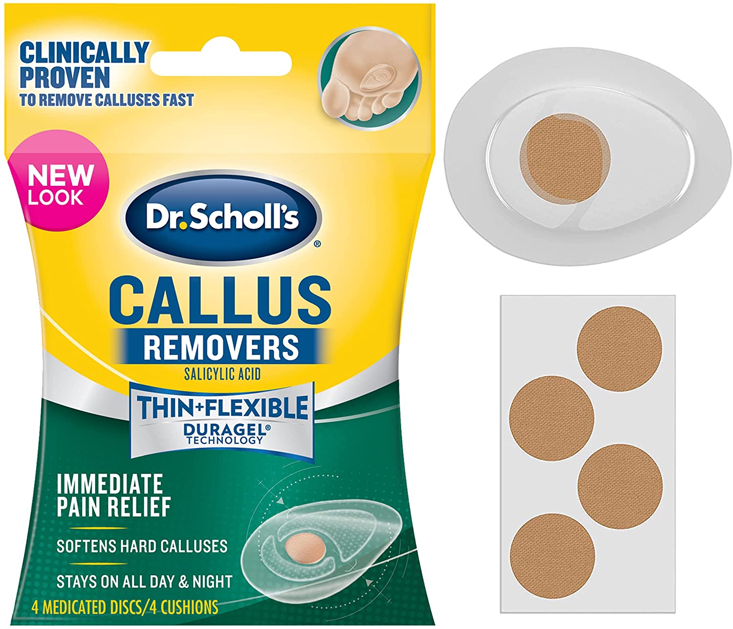 Dr. Scholl’s Flexible Medicated Disc Callus Removers, 4-Pack