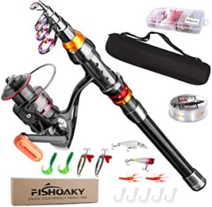 FISHOAKY Carbon Fiber Fishing Rod Set