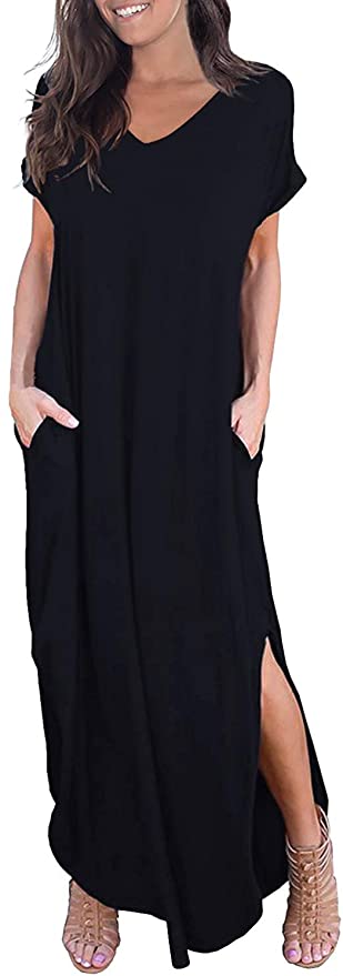 GRECERELLE Short Sleeve Backless Maxi Dress