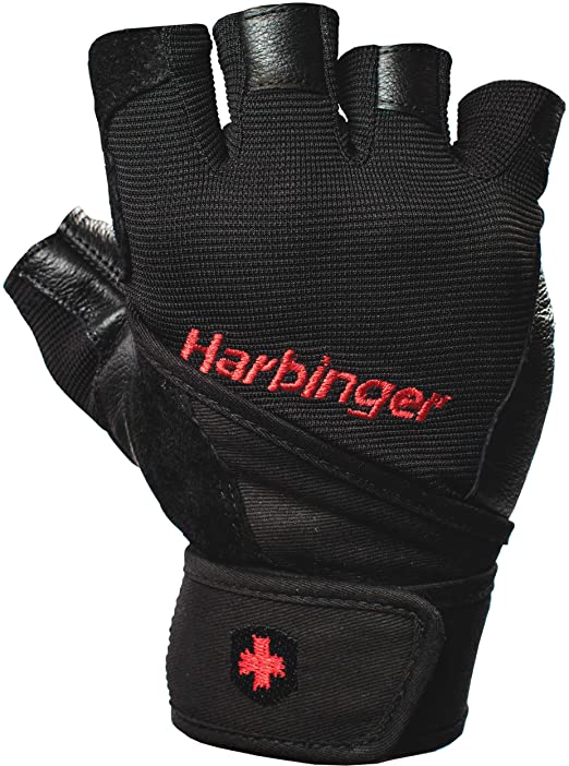 Harbinger Pro Wrist-Wrap Lifting Gloves