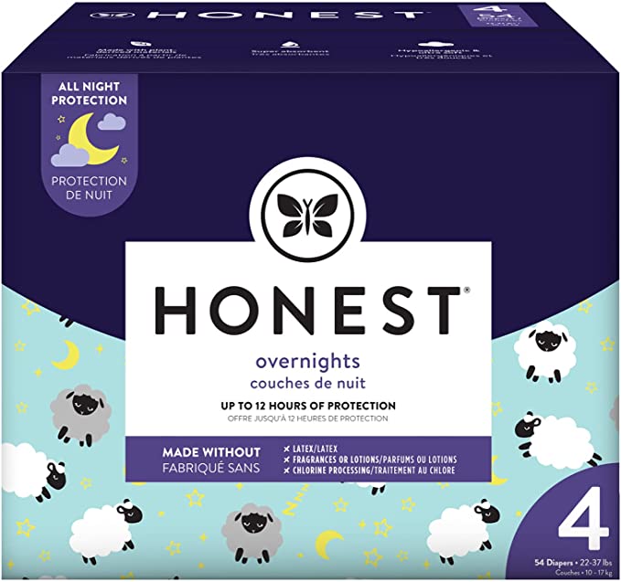 Honest Infant Nightime Diapers, 54-Count
