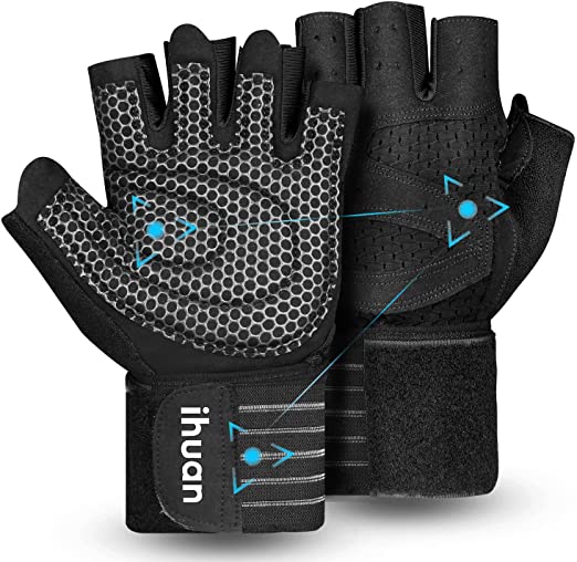 ihuan Ventilated Wrist-Wrap Support Lifting Gloves