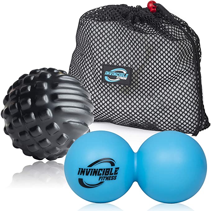 Invincible Fitness Deep-Tissue Lacrosse Massage Ball Set, 2-Pack