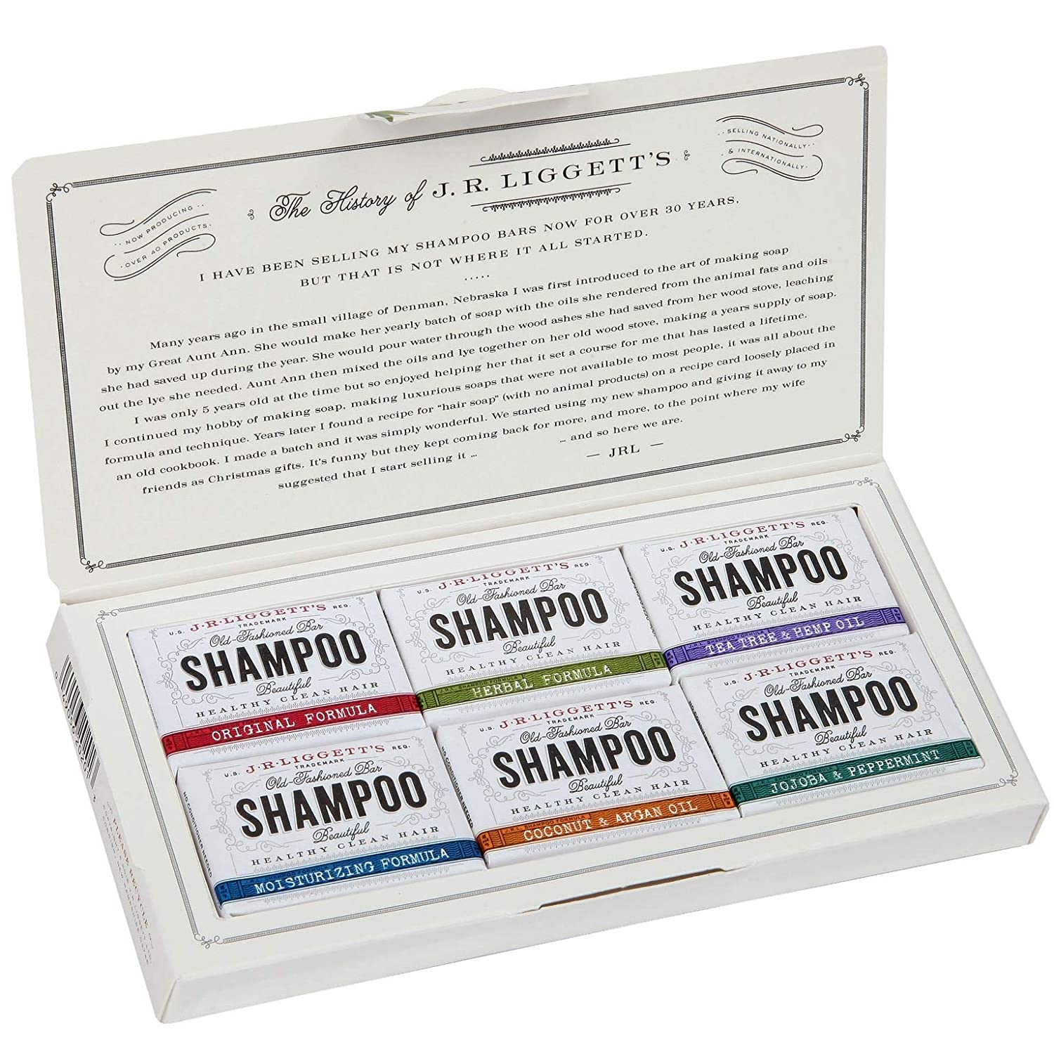 J·R·LIGGETT’S Sulfate-Free Assorted Mini Shampoo Bars, 6-Pack