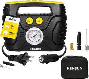 Kensun Portable Air Compressor Bike Pump, 100-PSI